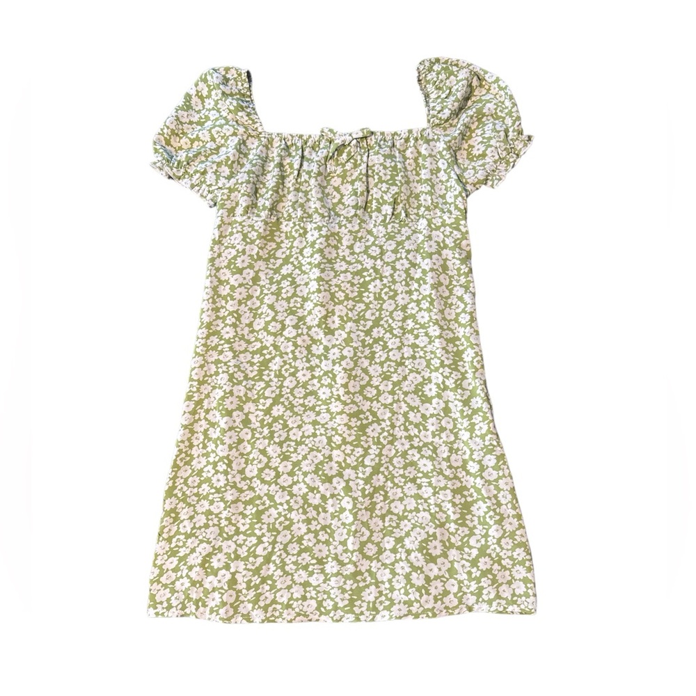 Shein Kids Green Floral Sundress